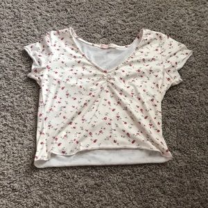 Floral cropped tee